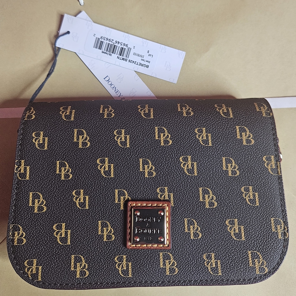 NWT Dooney & Bourke Gretta Kitty Crossbody Monogram BGRET2426